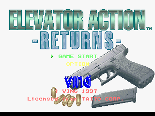 Elevator Action Returns Title Screen